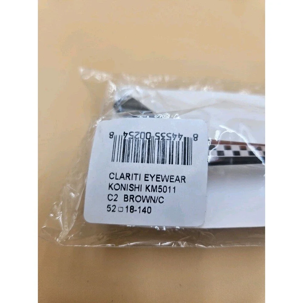 Konishi Eyewear Eyeglass Frames KM5011 C2 Brown/C 52-18-140  Memory Plastic New